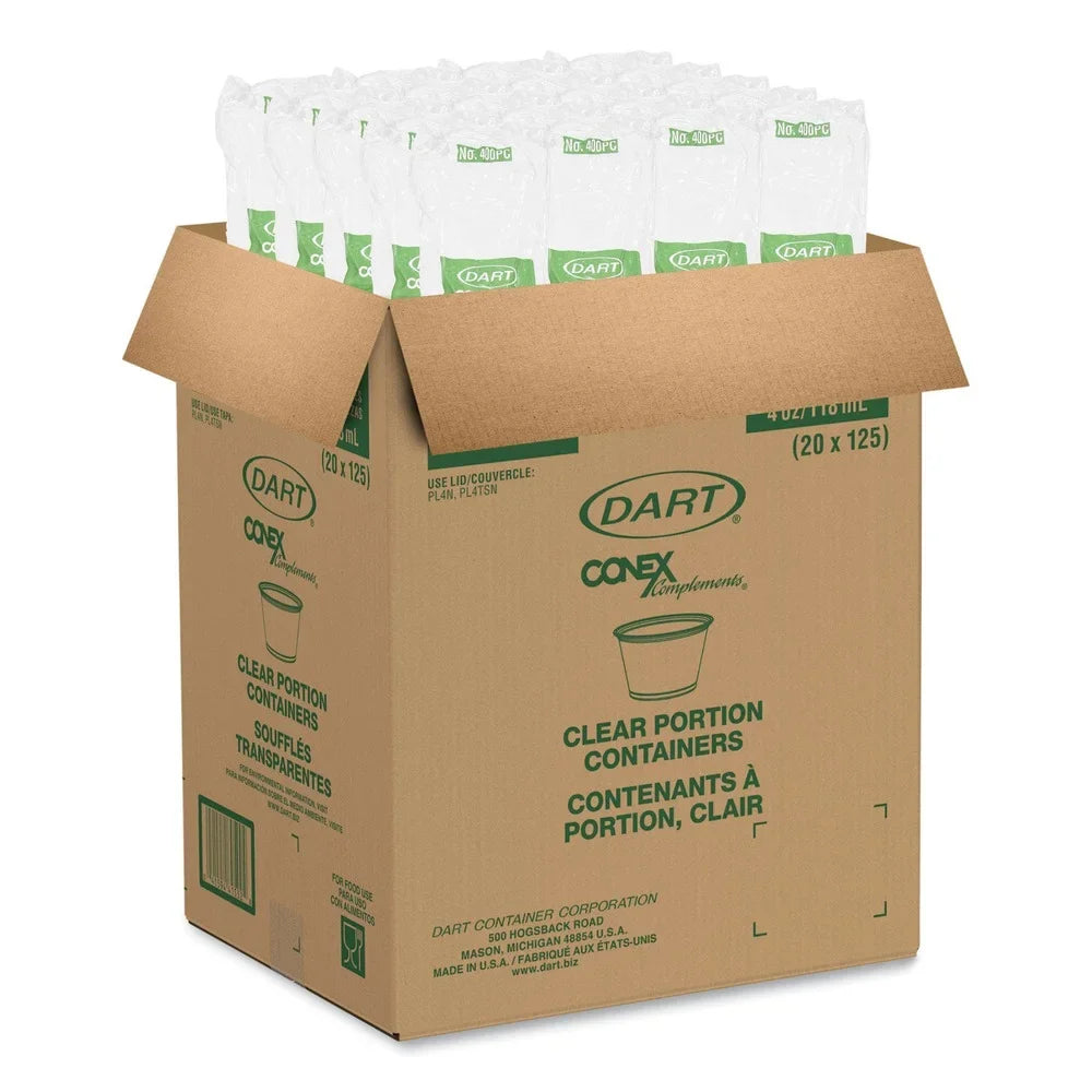 Dart Containers - oz. (2500/Carton)] Polypropylene 400PC Clear Portion 4 Complements Conex
