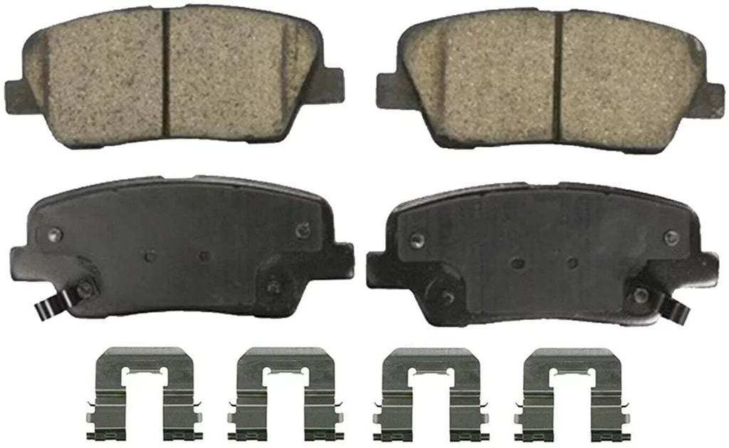 for Pads 11-14 Fe, Rear Detroit Santa Kia Replacement 4 2011 2013 and 2014 Axle 2010-2012 - 2010 Brake Front Brake Sorento, Hyundai Pads Ceramic 2012