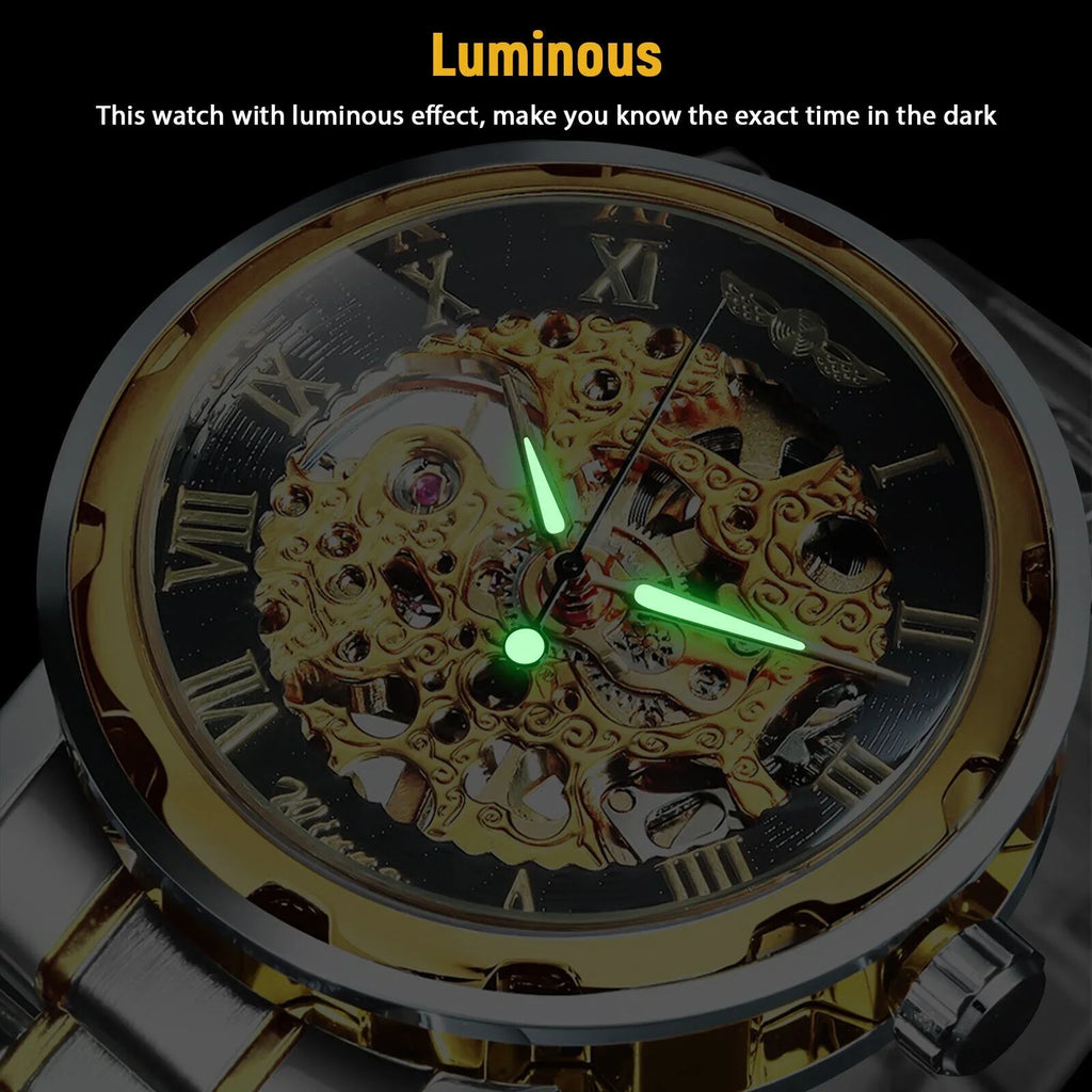 Watch Wristwatch Automatic US Stainless Men's Steel Luxury Mechanical Waterproof