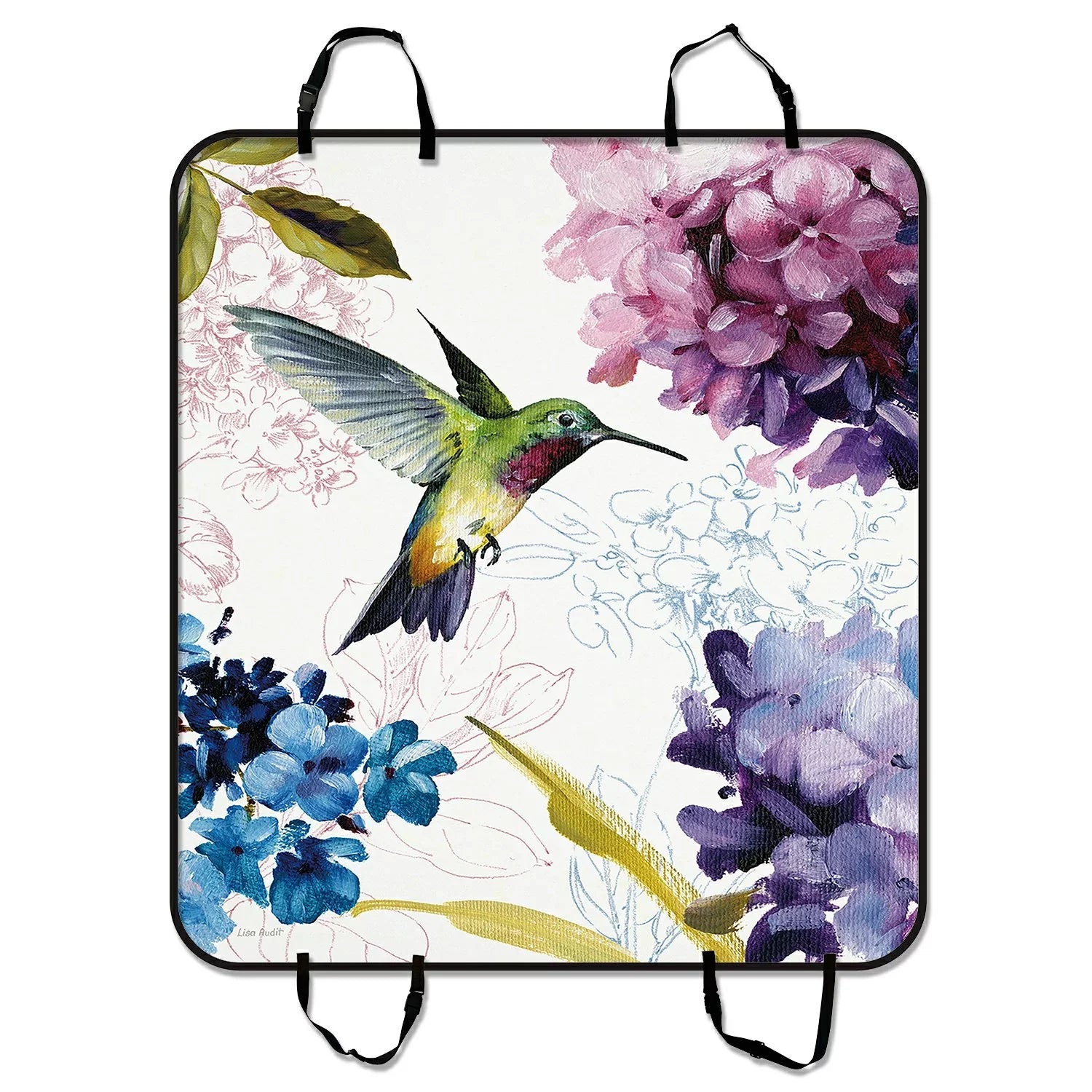 For Cars Mat Car Trucks Mat Painting inches SUV Cargo GCKG Seat Car Dog Pet Hummingbird and Seat Mat Hammock 54x60 Trunk Cover