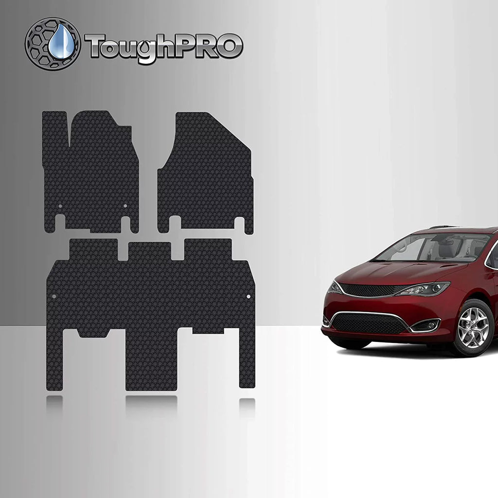 '+ Row) Floor All 2021 Row Chrysler 2nd Compatible Duty - Set Mat with - - TOUGHPRO Accessories Pacifica Weather Hybrid Heavy (Front