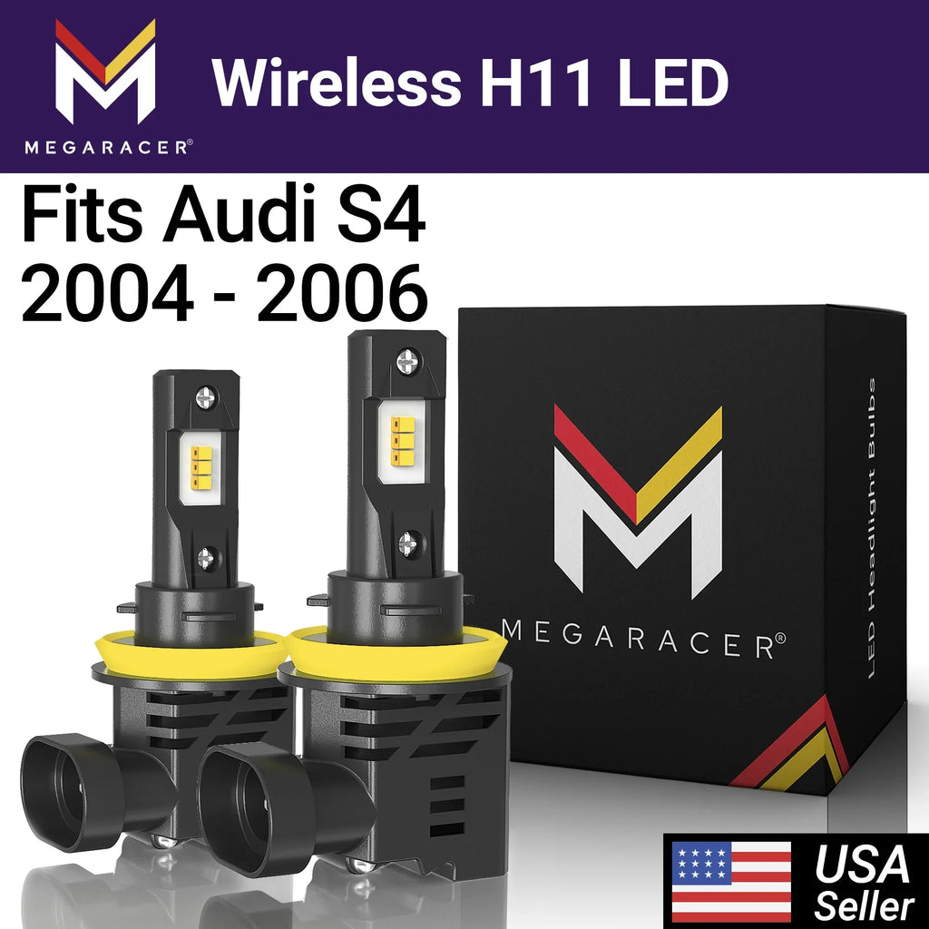 Beam/ Headlight 50W 2006 Wireless H11 S4 White H9 Automotive Bulbs LED Racer High 12V Light 38812 Mega 6500K Cool S4 2005 Audi Replacement H16 12000LM Audi Fog H8 2004