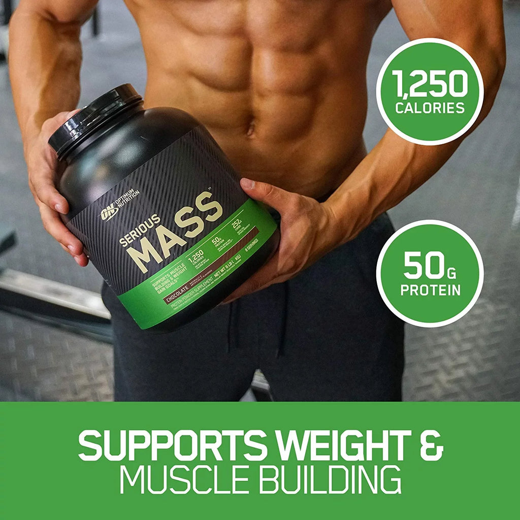 Vanilla, Optimum Weight Powder, Gainer Mass, Serious Nutrition, 6.lb Protein