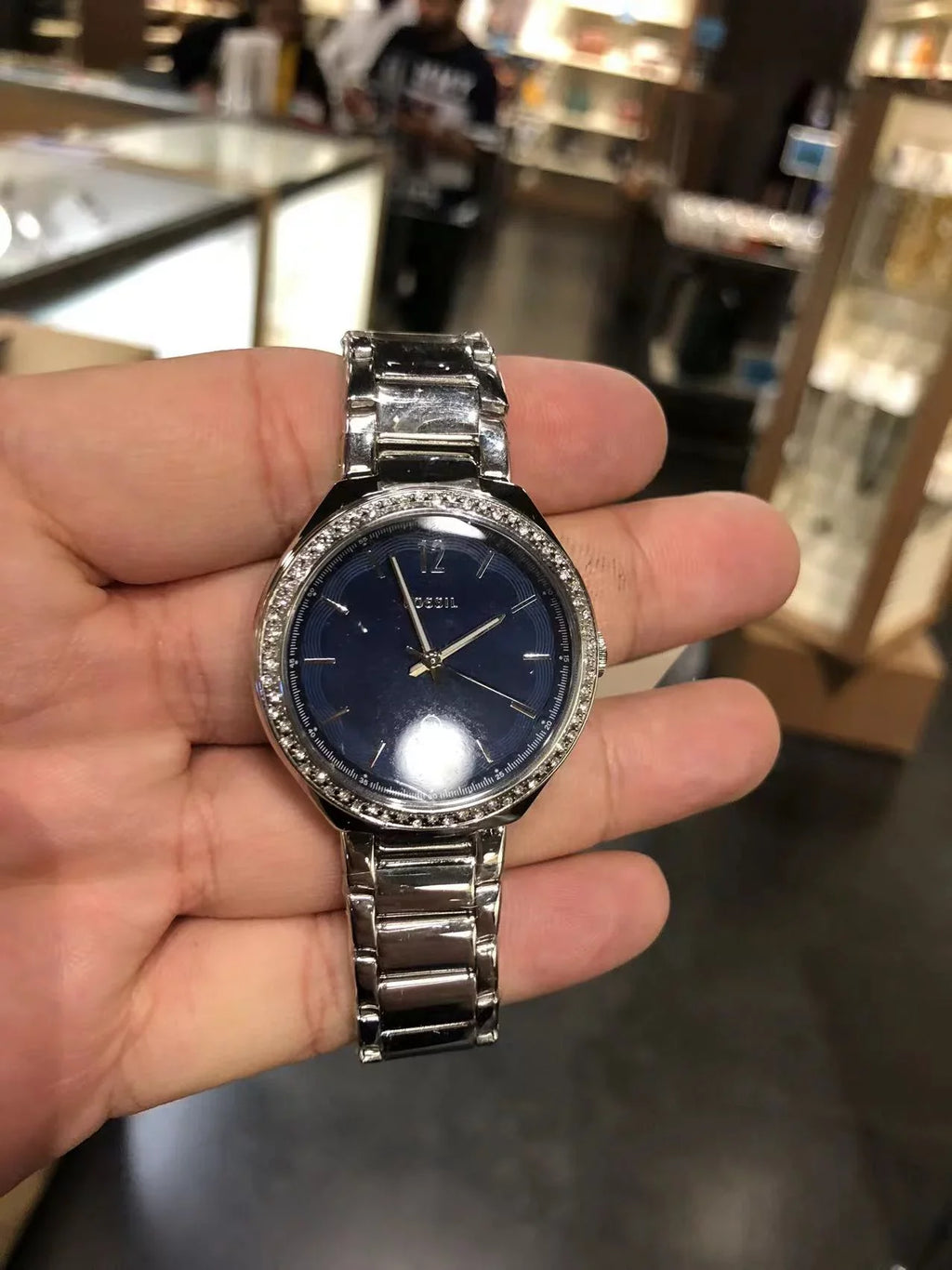 Ashtyn Steel Stainless Date Fossil Three-Hand Watch BQ3843