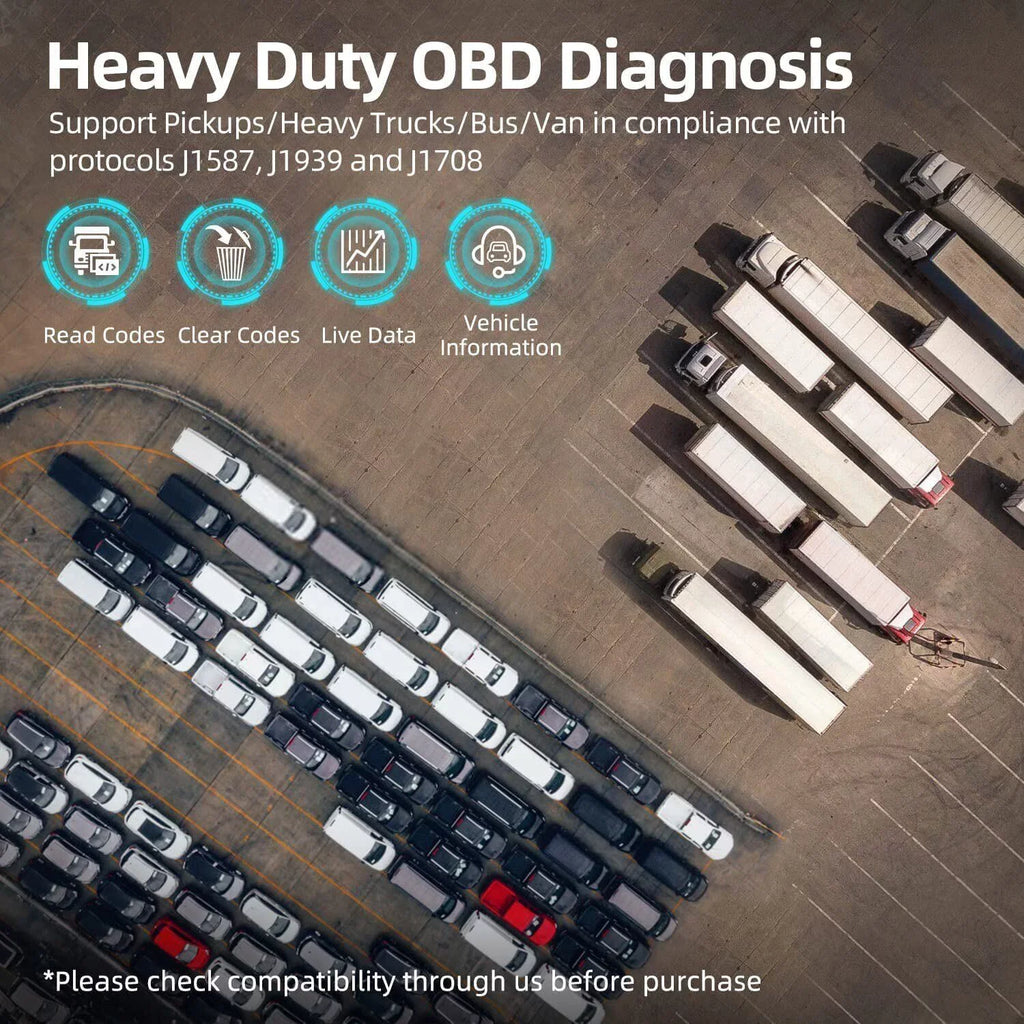 Duty Diesel Diagnostic Reader Scanner DPF Tools OBD2 Romondes Reset RD801 Oil Truck Scanner Truck Code Heavy
