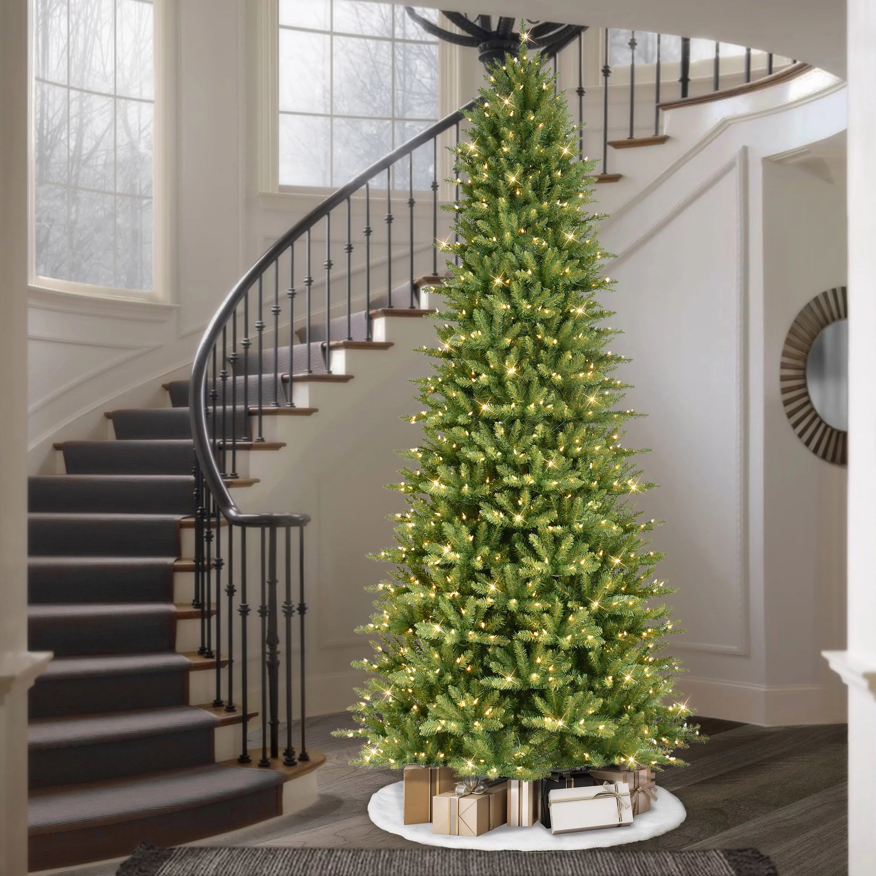 ft. Fir 800 Tree Christmas 9 Slim Artificial Pre-lit Lights Fraser UL Clear listed