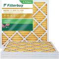 MERV Filterbuy Furnace Air (4-Pack) 17x17x1 11 Filters Pleated AC HVAC