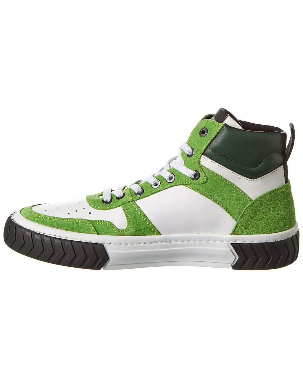 Green Mid-Top Sneaker, 10.5, LAGERFELD KARL Leather