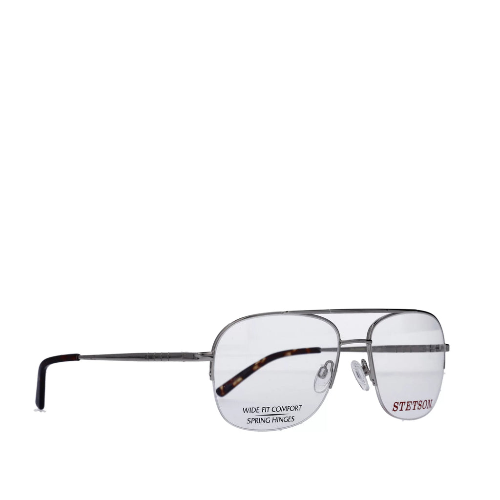 Eyeglasses, Case ST 59-18-150, XL31, Square Gold, with Stetson Men's