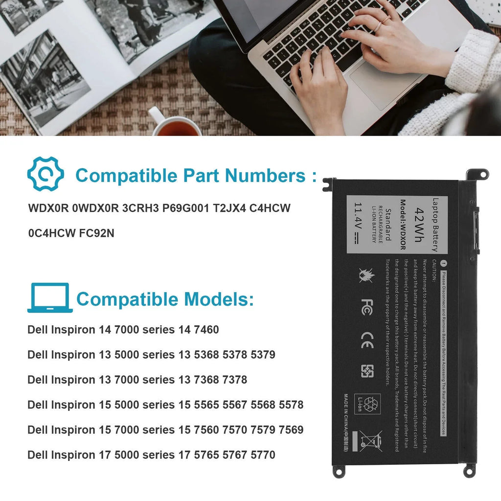 0FC92N WDXOR For 0WDX0R,FC92N Dell WDX0R Battery