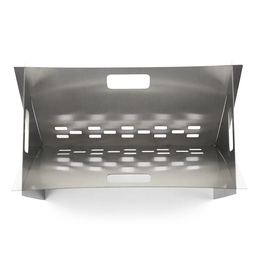Stainless Steel Portable Plate, Burning Wood Camping Radirus Cooking Stove, BBQs Stove with Perfect Outdoor Folding Grill and for Cooking