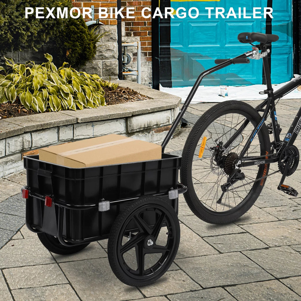 Coupler PEXMOR Trailer, Bicycle Cargo & Wagon Bike Waterproof Cover Trailer W/Universal