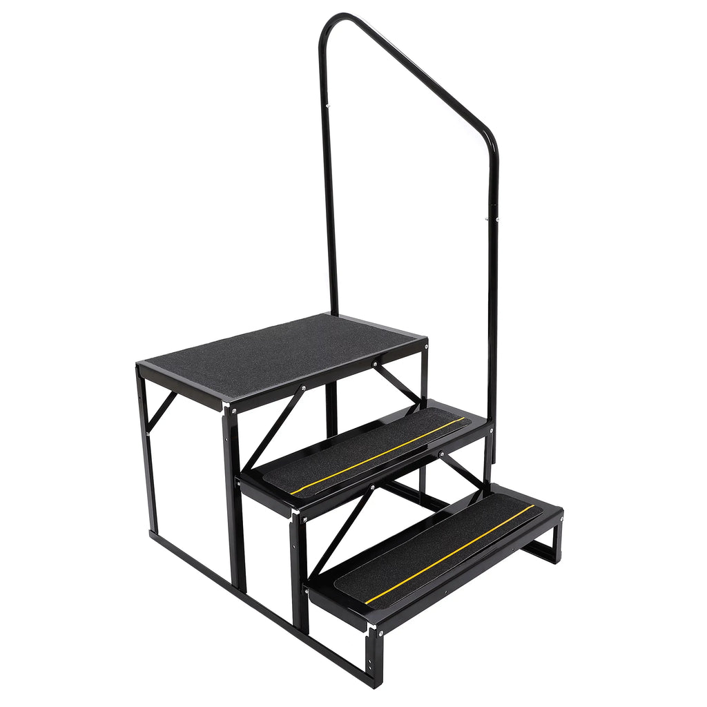 Travel Steps Camper Trailer for HECASA Hand Armrest RV Hand-railing Rail Stairs Trailer Universal Steel Side W/ Load 3