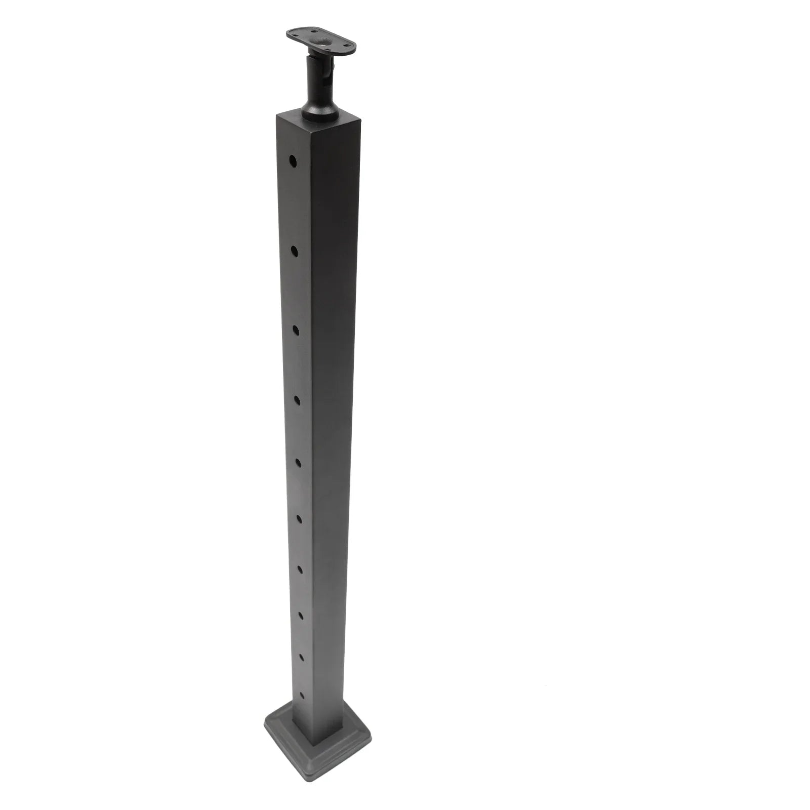 Wood Steel Two Railing Post Stainless Level Fence Post Cable System Railing Sides for Square Deck Concrete Pre-Drilled Cable 36''x2''x2'' Level