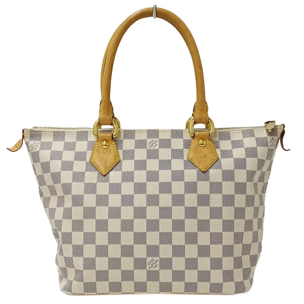 Bag White PM Gray Ladies Saleya LOUIS N51186 VUITTON Tote Authenticated Vuitton Damier Handbag Azul Used Louis