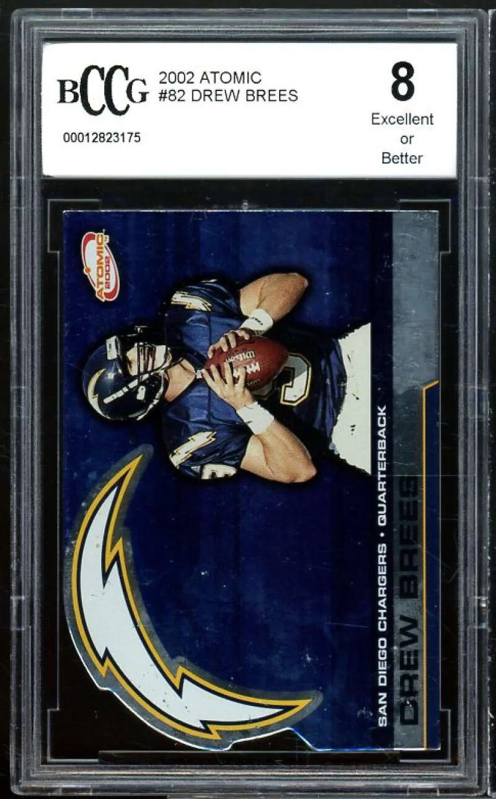 Atomic Card BGS BCCG Drew #82 2002 Excellent+ 8 Brees