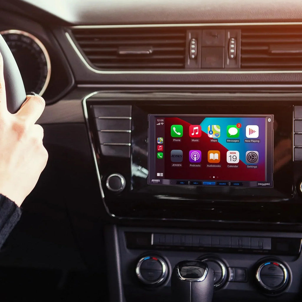 Double Certified Wireless, Android New Radio, Apple Stereo 7-inch Auto, CarPlay Car J3CA7W Wired DIN or Jensen