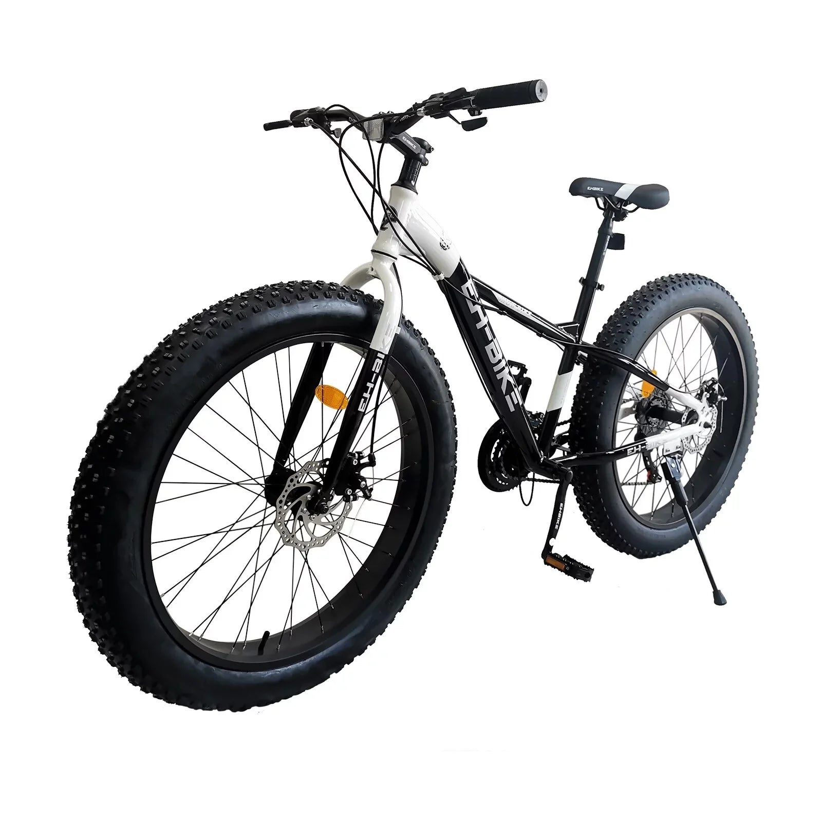 Fat Blue Rear - Mens Knobby 4-Inch Wheels, Bike, Tire Mountain 76x24.8x40in 7-Speed, Tires, Wide 26-Inch Brakes Frame, Steel and Front