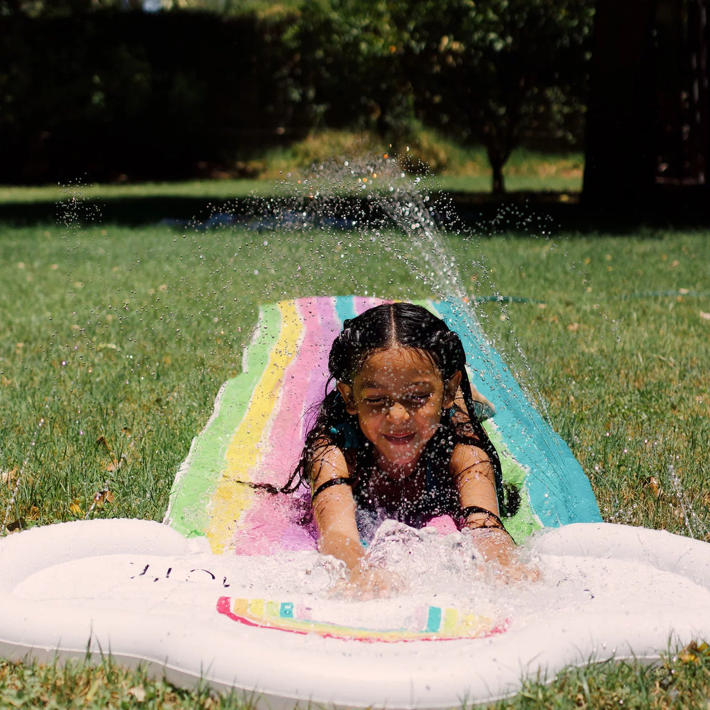 Foot Rae -16 Mat, 5+ & Float, CocoNut Sliding Sprinkler, Age Rainbow Dunn: Water Durable Slide Ride Slide Splash Splish