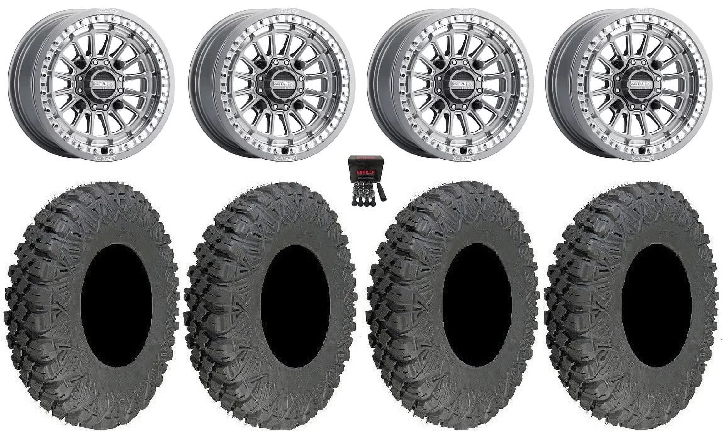 Honda 33" Race Gm Pioneer Wheels Can-Am / 1000 X3 Delta 15" Bdlk / MetalFX Tires CC Talon Maverick Soft