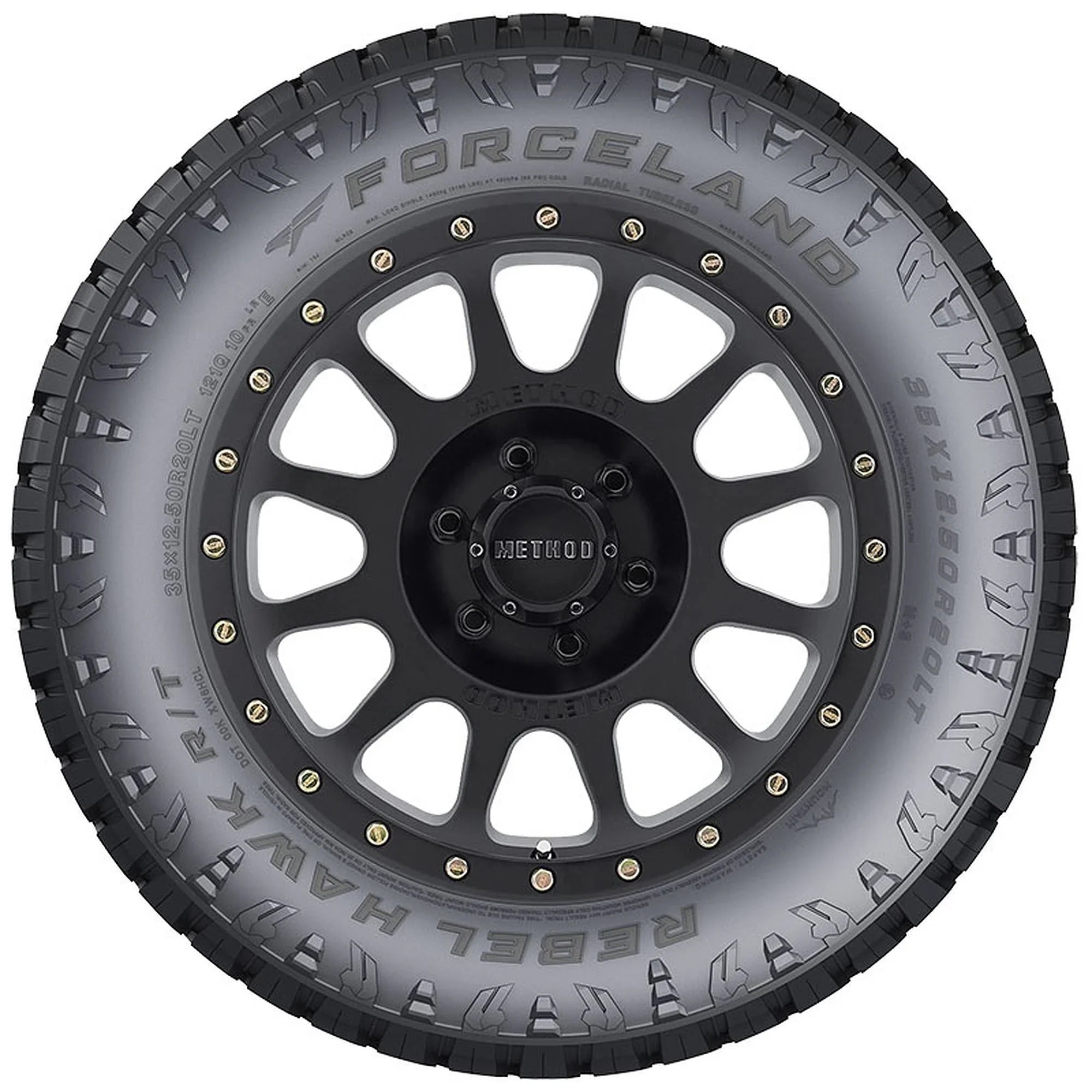 126Q Tire Hawk Rugged R/T Truck Rebel Forceland LT37X12.50R20 Light Terrain E