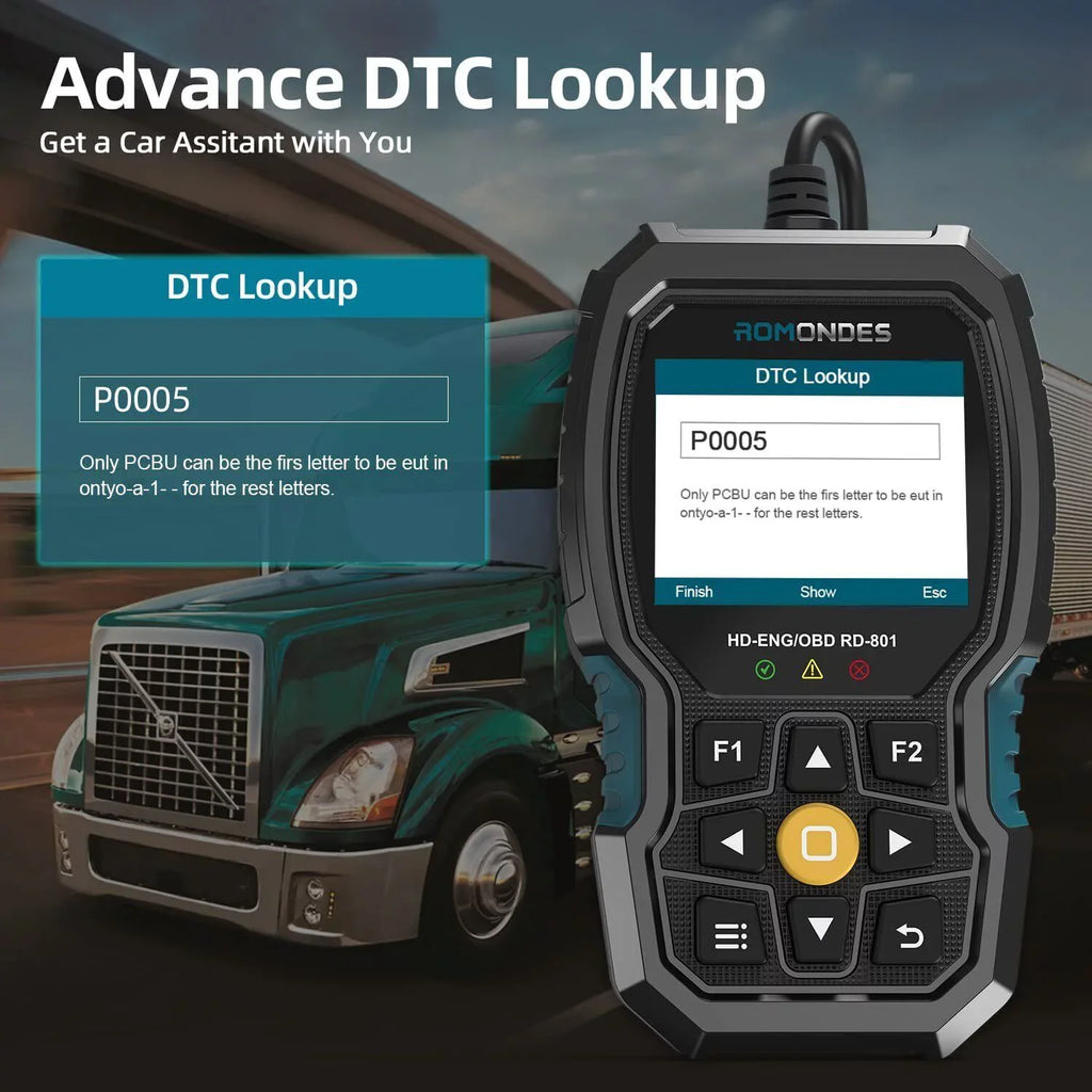 Scanner Reader Diagnostic Tool RD801 OBD2 Scanner Code Truck Duty Truck Heavy Romondes Diesel