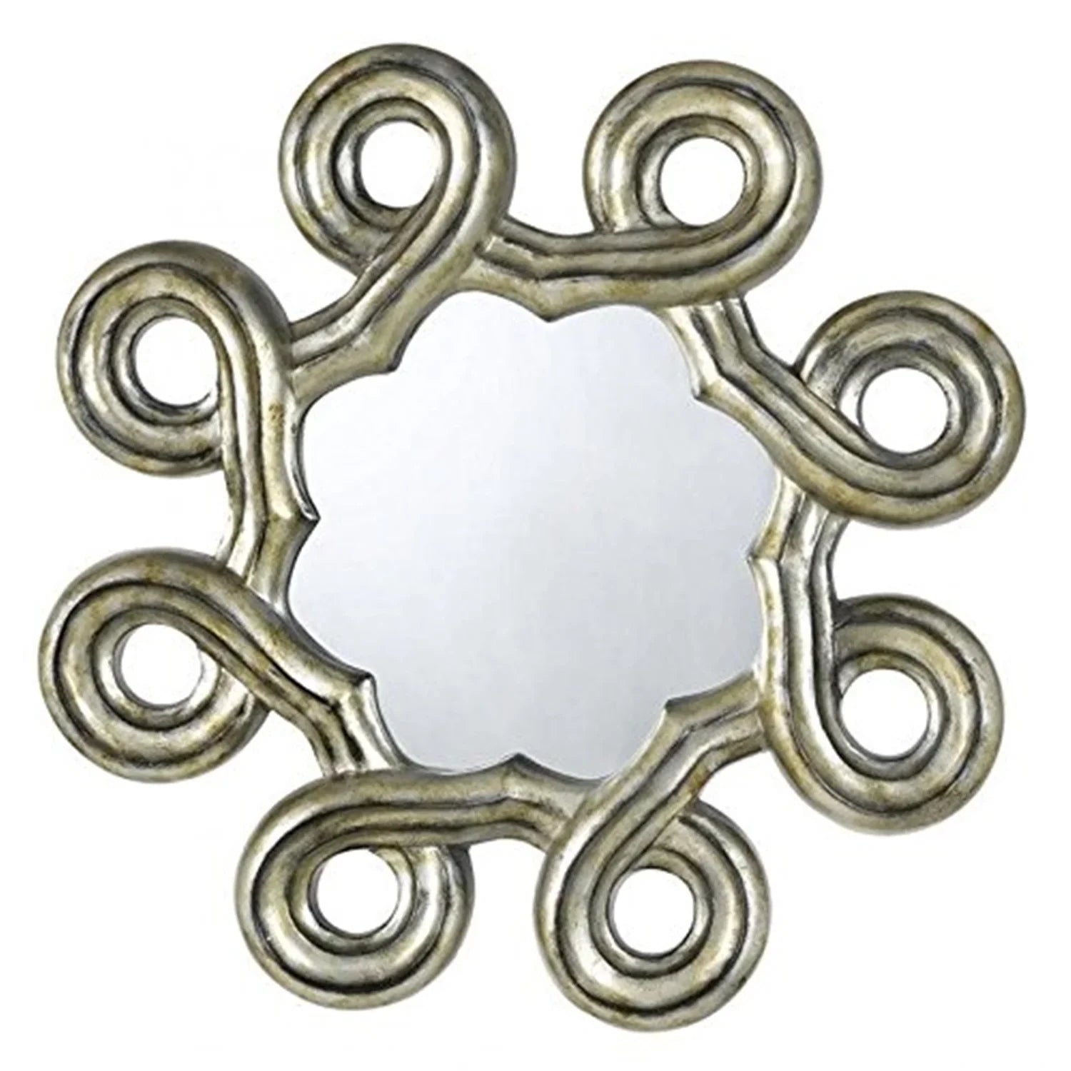 Beveled Cal Wa-2155Mir Hexagon Abstract Formia Lighting Polyurethane Mirror