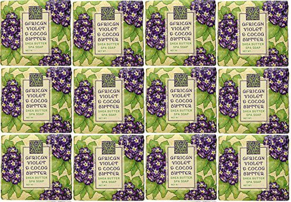 12 Company Bulk Soap Bay Cocoa Butter) & (African Packs of Trading Violet 1.9oz Greenwich