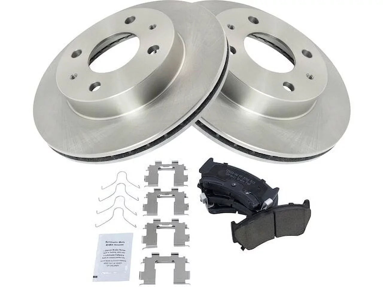 and Kit Pad Nissan - Brake 1.6L Rotor 1998 Sentra Front 1997 1999 4-Cylinder XE 1996 1995 with Compatible -