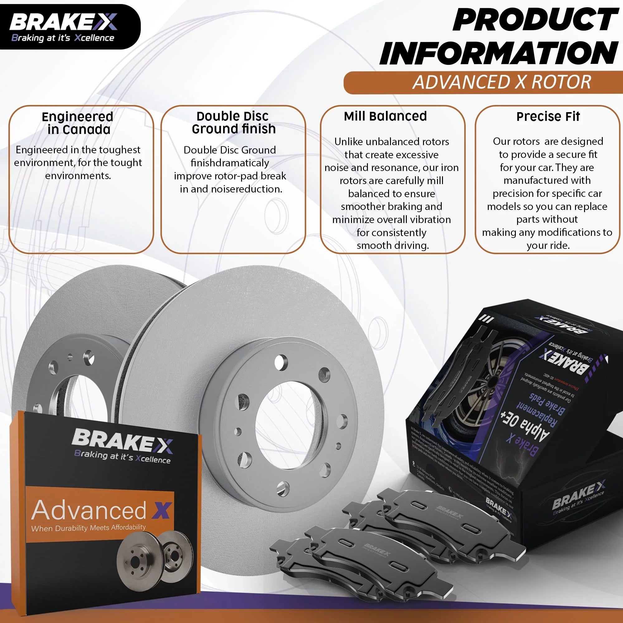 Piece Kit Liberty For Premium | X Set 6 Advanced [Rear] Jeep Pads 3.7 and 2003 | Replacement Disc Brake Ceramic Brake X Rotors