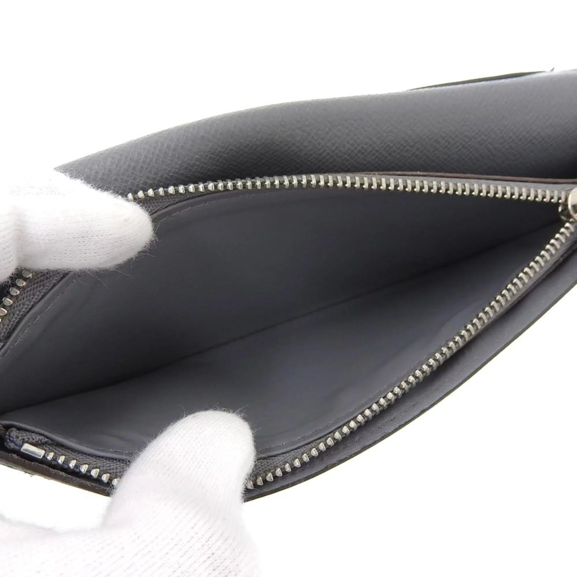 LOUIS VUITTON Long Pre-Owned Brother (Good) Vuitton M32653 Bifold Portefeuille Louis Wallet Glacier Taiga