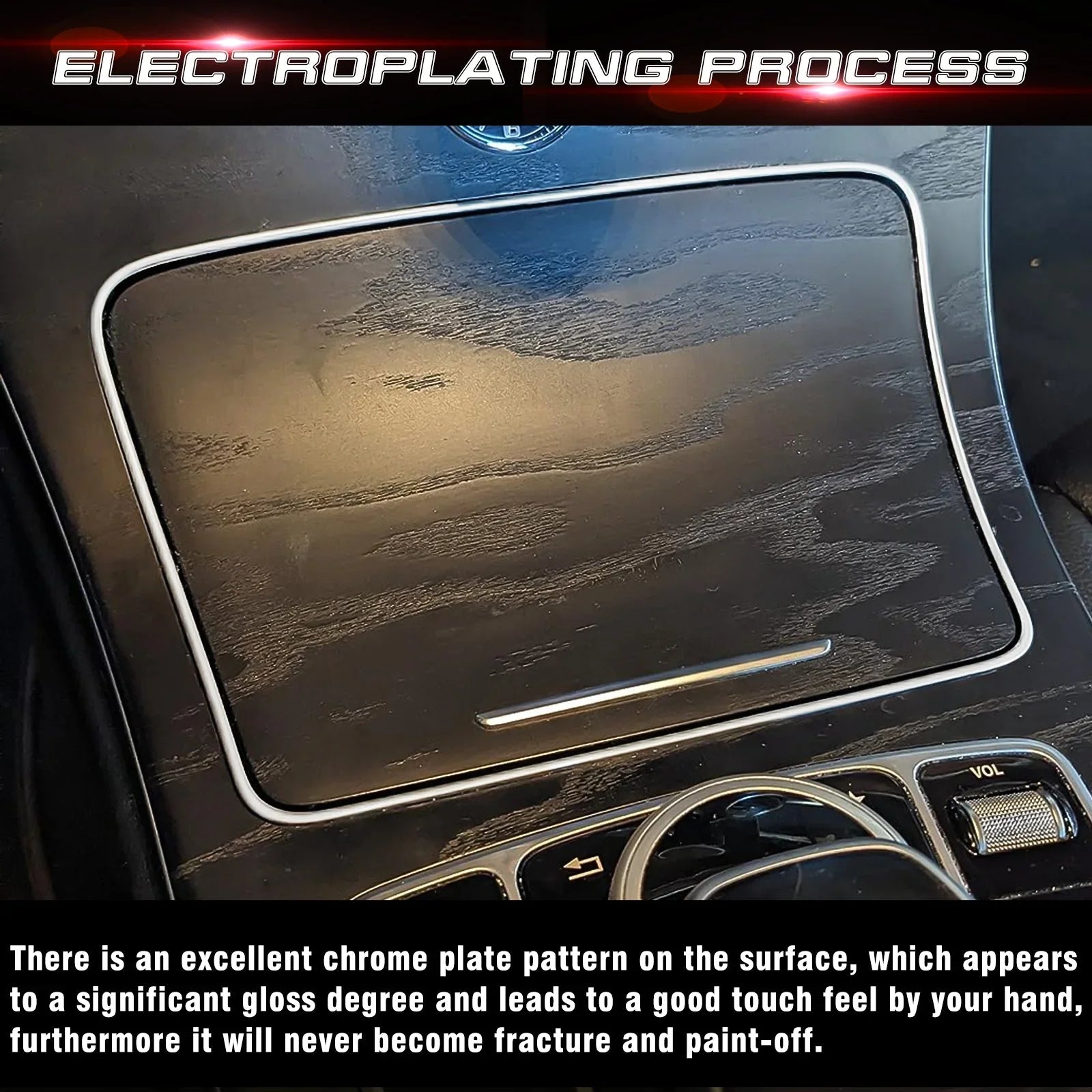 Frame GLC Ashtray Mercedes C400 Class Box Compatible Center Storage C300 Console W253 GLC Benz with 2015-2021 C C63 W205 Tech Trim, 300 Chrome, Xotic 2016-2023 Class