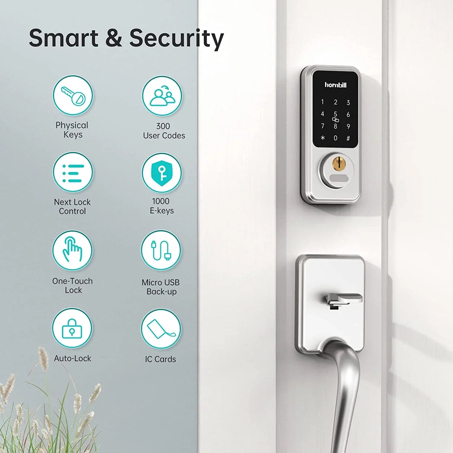 Keyless Lock, Airbnb Smart House Code Door for Door Entry Electronic Deadbolt: Front Digital Locks Keypad Bluetooth Locks GOURE