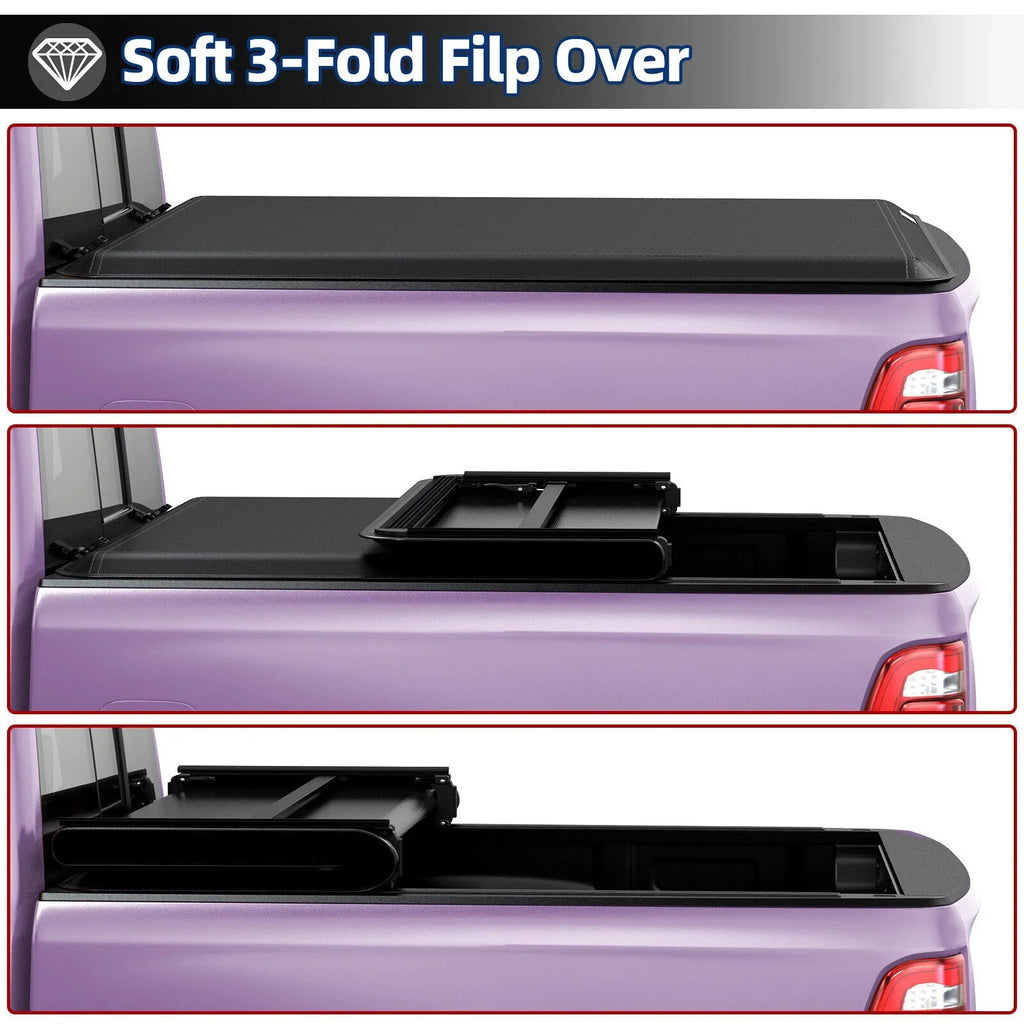 Gladiator for Ledkingdomus Bed Truck JT Cover Top Tri-fold 2020-2023 Soft Jeep Feet Tonneau 5 on