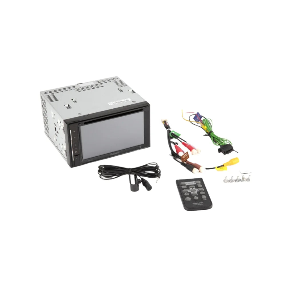 Trailblazer Double AM/FM Pioneer Receiver Kit/in-Dash AVH-241EX W/ Digital Car 2002-2009 with for Stereo KIT4860 Bluetooth/Backup Media Camera/Installation DVD/CD 6.2" Bundle Touchscreen DIN Chevy