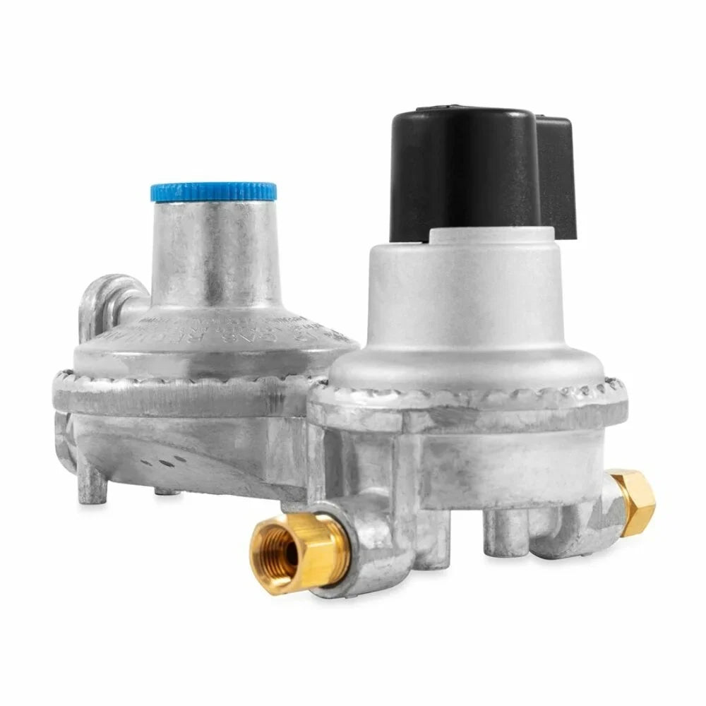Propane Tank Dual Double-Stage With RVs Camco (59005) Tanks Change Regulator- From Constant Full Auto Empty Auto-Changeover For with Gas a Pressure Hookups, to Propane Maintains