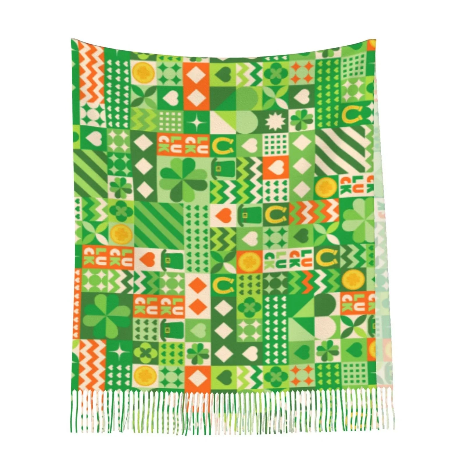 Feel Patrick's St Wrap Scarf Scarves Cashmere Bingfone Shawl Winter Art Women Warm Soft For Day6 Elegant Print Gifts- Large
