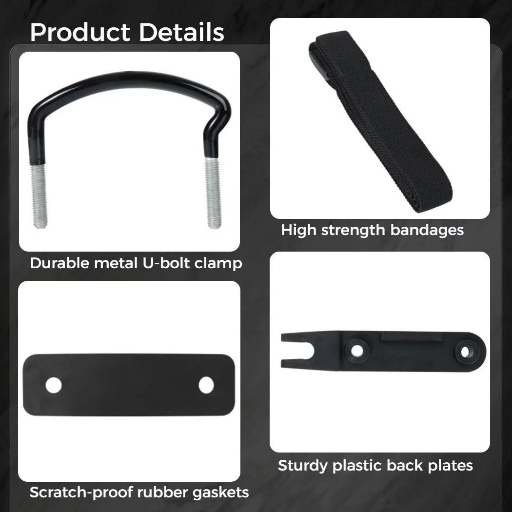 4 Mounting Box Rack Car Bolts, Kit, 8 Rooftop Clamps, Universal Width Cargo Van Fitting PCS 85mm Metal Internal Carrier U-Bolt with Clips Roof Nuts U-Bracket Lock