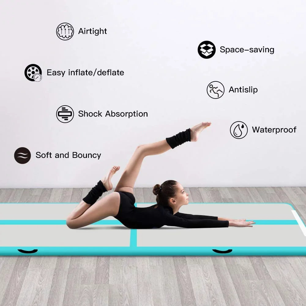 Gymnastics Track air mat Pump Inflatable airtrack Air 5M*1M*0.2M Tumbling Fbsport Gymnastics, for Tumbling,Parkour, Practice Floor with Electric Home