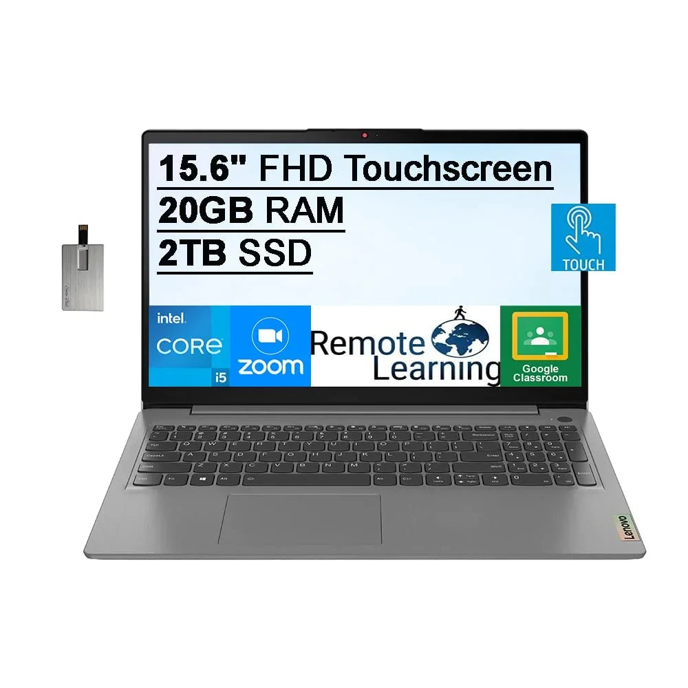 Ideapad Card Iris FHD PCIe Keyboard, Core Laptop 2TB RAM, 2021 Intel SSD, HD Audio, Xe Backlit 20GB USB Grey, Dolby Win 15.6" 32GB Lenovo Computer, Graphics, i5-1135G7, 3 Touchscreen 11S, Webcam,