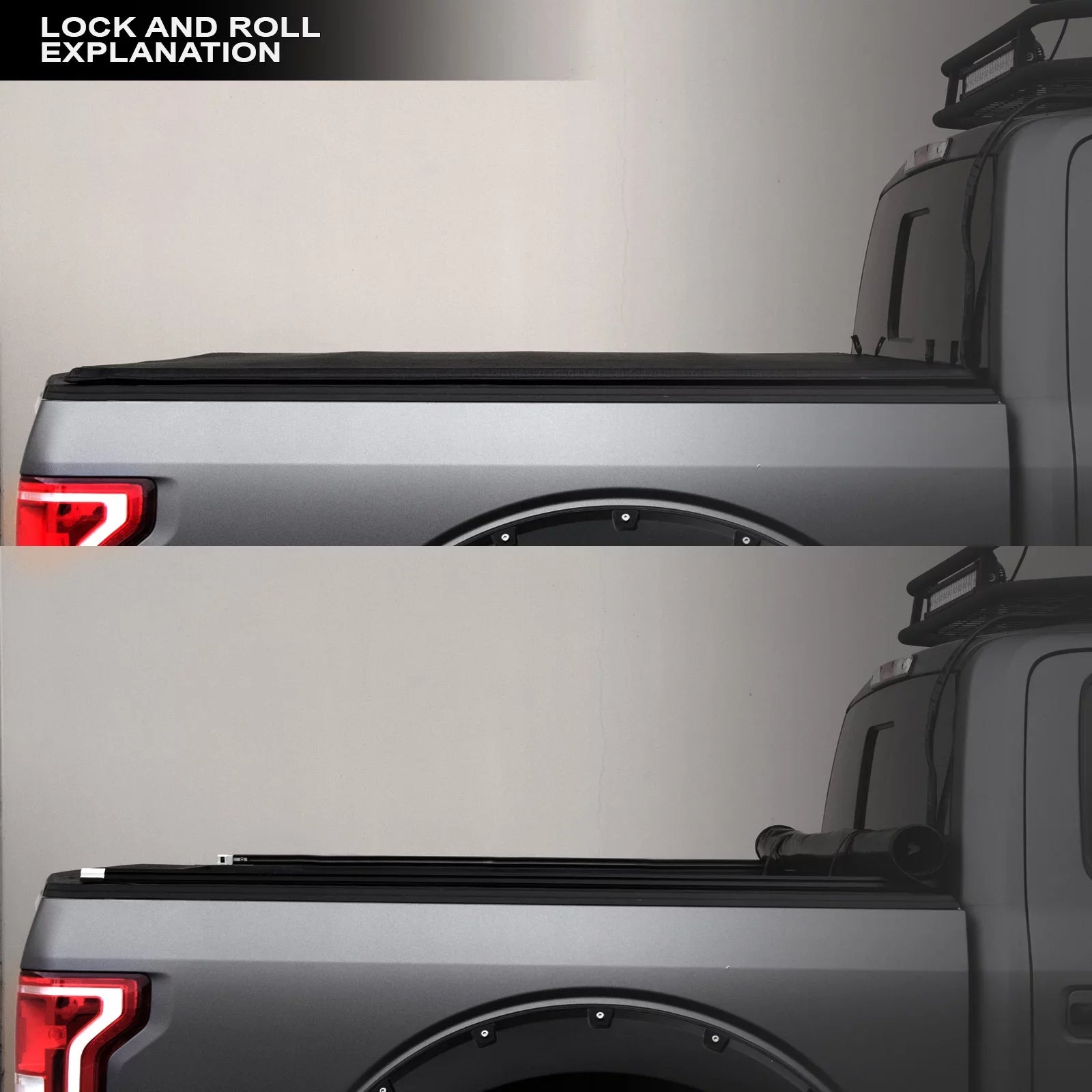 with Truck Lock 2019-2022 1500 76.8" Body ( LED Cover Feet And Up ) Bed Style Roll Stehlen New 6.4 For Lights Ram Tonneau Bed 733469495116