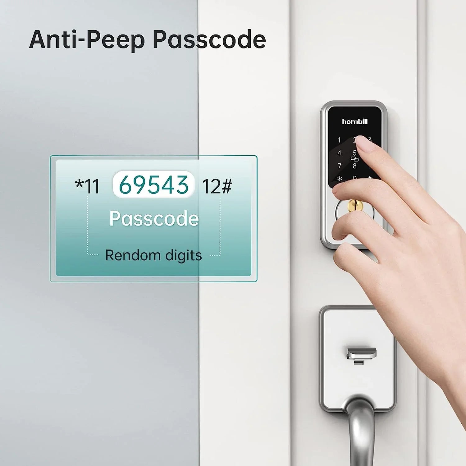 Keyless Lock, Airbnb Smart House Code Door for Door Entry Electronic Deadbolt: Front Digital Locks Keypad Bluetooth Locks GOURE