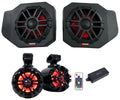 Audio RNGR65FE Pair For Ranger Polaris 2018+ Speakers+Amp Tower Memphis Pods+LED
