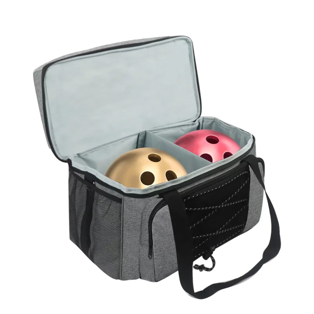 Pair Portable and for Balls Mens Tote for 2 to Double Bowling Ball with Bowling Shoes of Holder 16 up Padded Bowling Bag Bag Ball