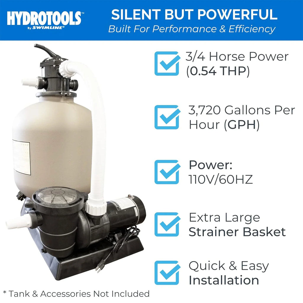 Swimline Pump Discharge HP Vertical Swimming Hydro Flo HydroTools 0.75 Pool