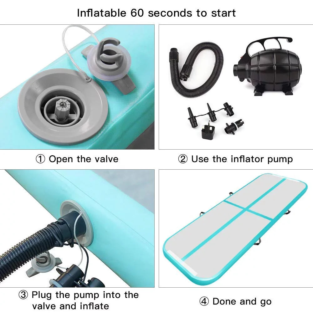 Gymnastics Track air mat Pump Inflatable airtrack Air 5M*1M*0.2M Tumbling Fbsport Gymnastics, for Tumbling,Parkour, Practice Floor with Electric Home