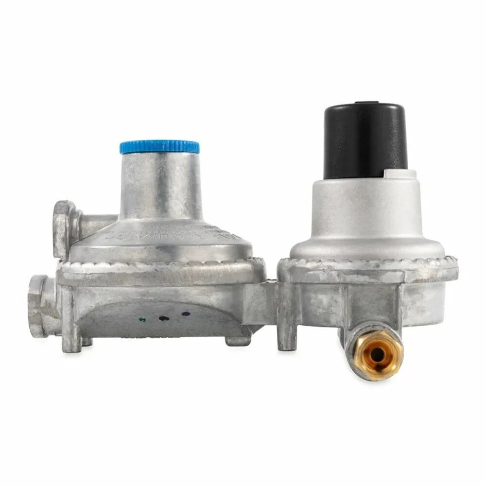 Propane Tank Dual Double-Stage With RVs Camco (59005) Tanks Change Regulator- From Constant Full Auto Empty Auto-Changeover For with Gas a Pressure Hookups, to Propane Maintains