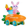 a Inches Bunny Carrot Inflatable Company Easter Self in Roadster Collection, Inflating, 54 In, National Tree Decoration, Plug