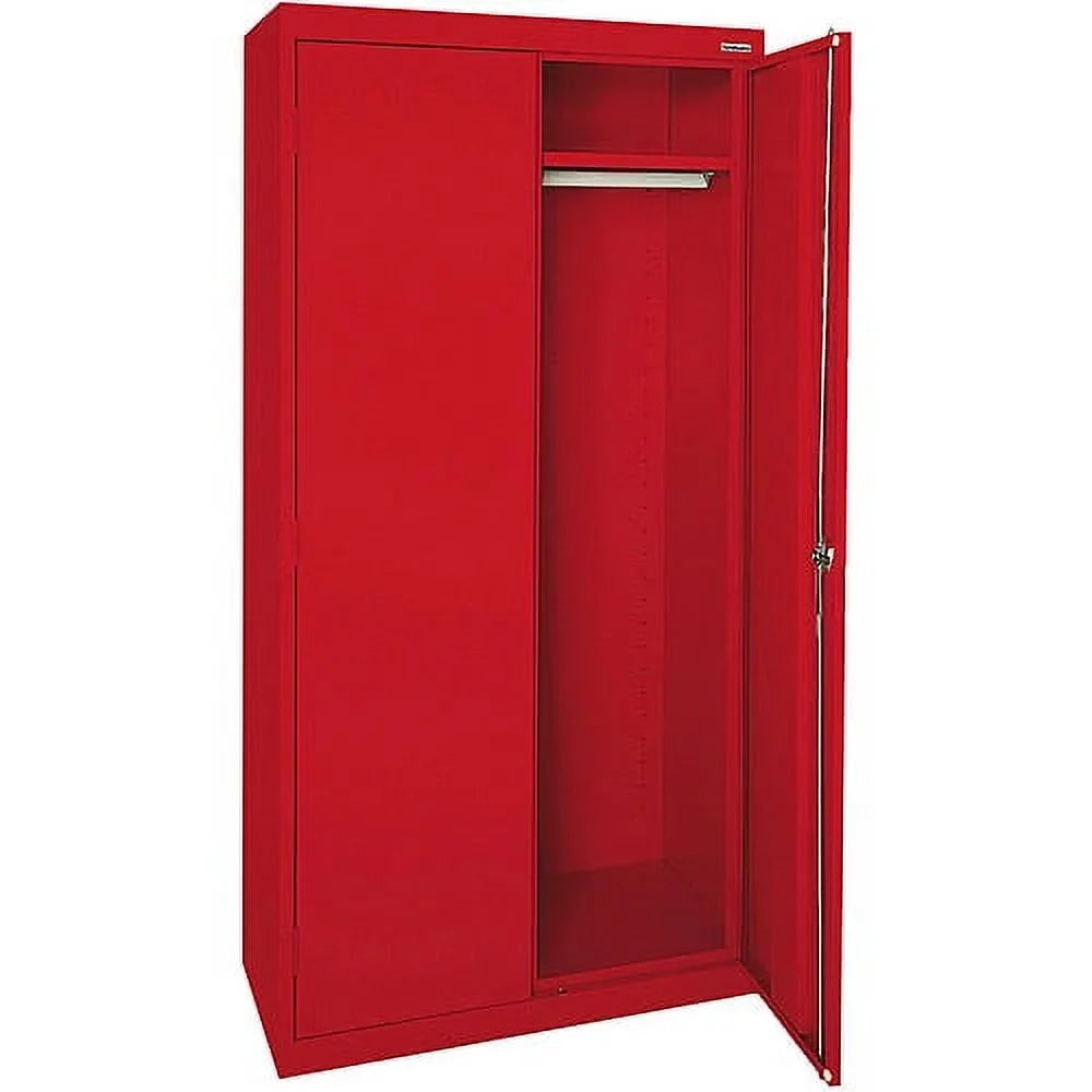 24"D x Wardrobe Adjustable Cabinet 46"W Shelf, Elite x Series Red with 72"H,