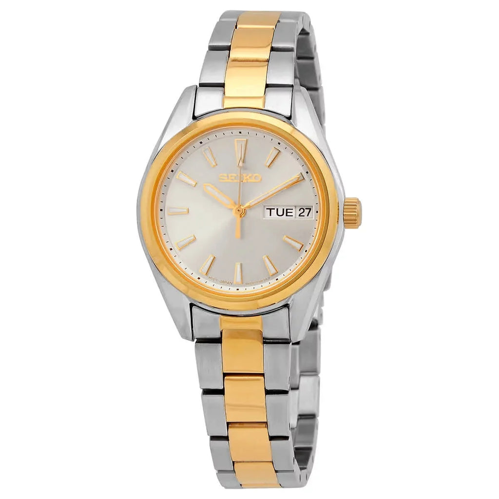 Seiko Watch Two-tone Classic Quartz SUR354P1 Neo Ladies Gold Dial